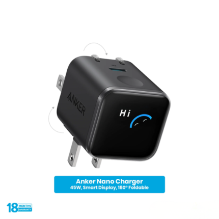 Anker Nano Charger (45W, Smart Display, 180° Foldable)
