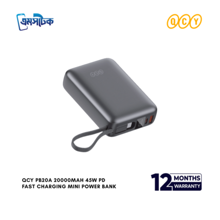 QCY PB20A 45W PD 20000mah Fast Charge Power Bank